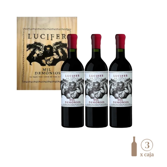 MIL DEMONIOS LUCIFER CAJA MADERA