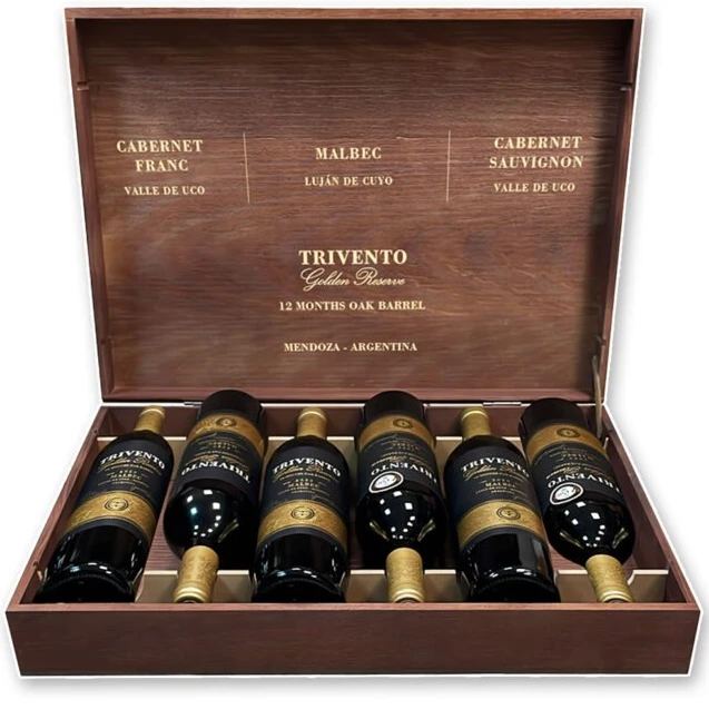 ESTUCHE MADERA TRIVENTO GOLDEN OAK BARREL COLECTION